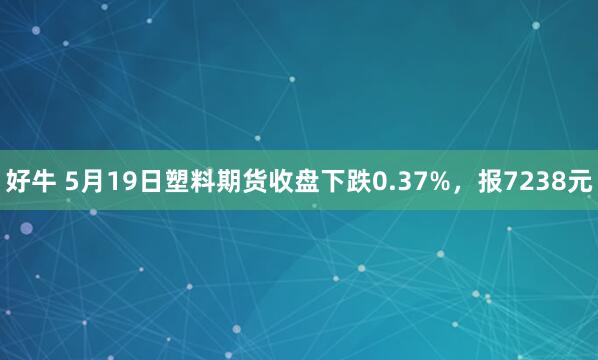 好牛 5月19日塑料期货收盘下跌0.37%，报7238元