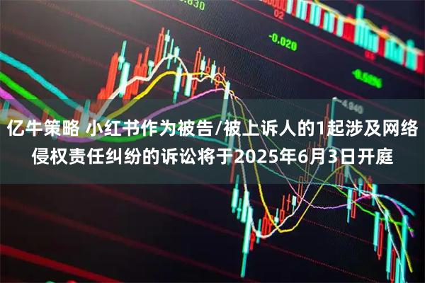 亿牛策略 小红书作为被告/被上诉人的1起涉及网络侵权责任纠纷的诉讼将于2025年6月3日开庭