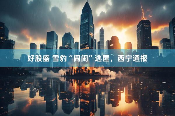 好股盛 雪豹“闹闹”逃匿，西宁通报